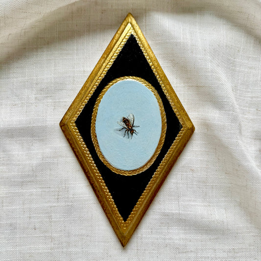 Honeybee Oil Painting + Italian Plaque