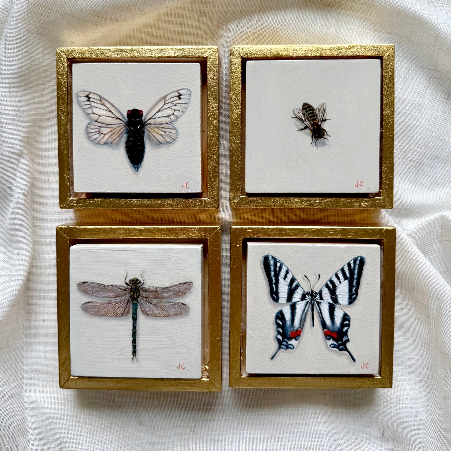 Zebra Swallowtail Butterfly Oil Painting