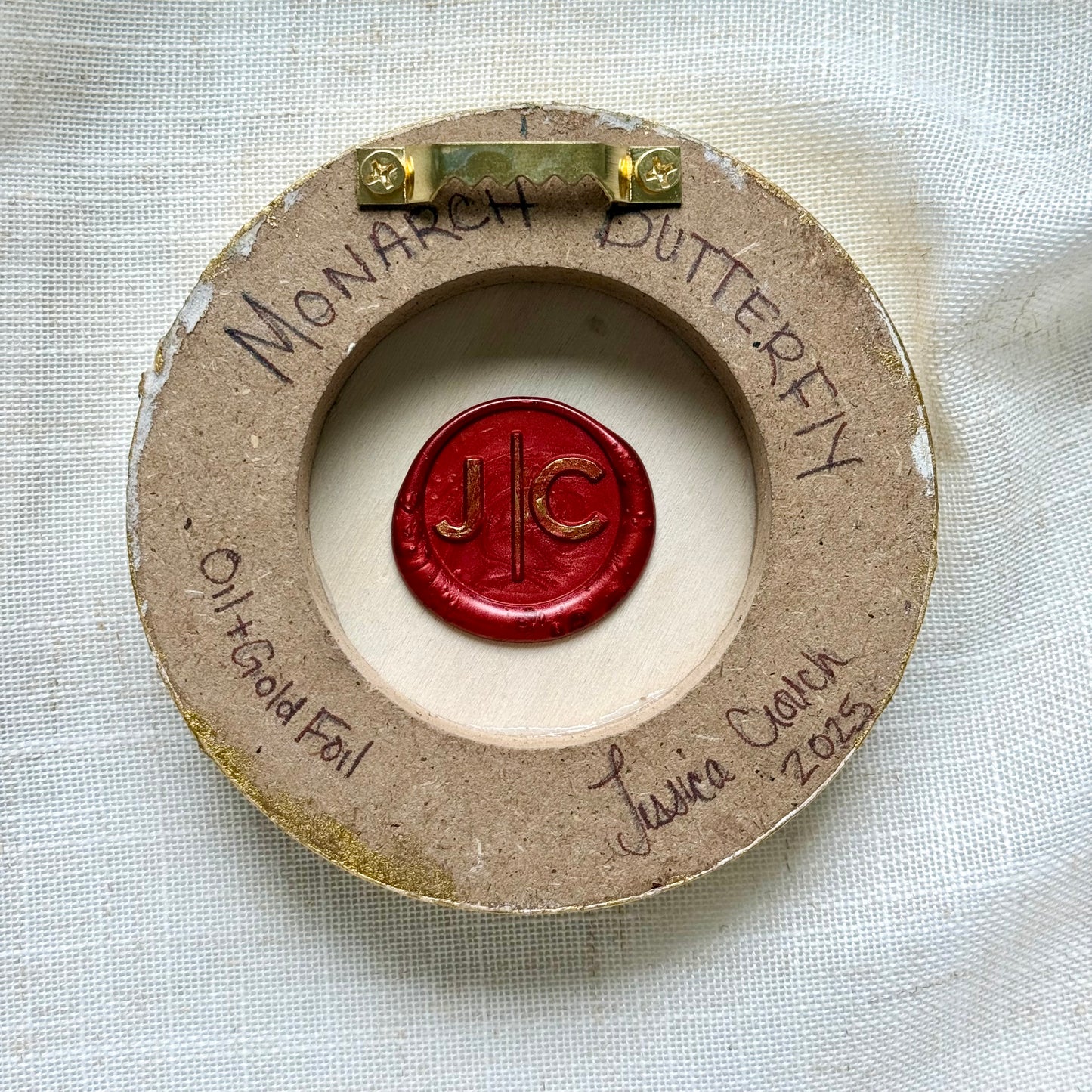 Monarch Butterfly Oil Painting + Gold Leaf