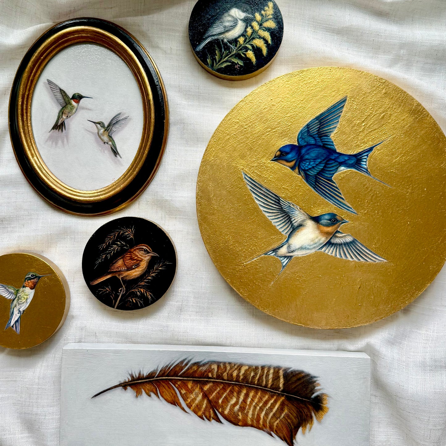 Carolina Wren Oil Painting